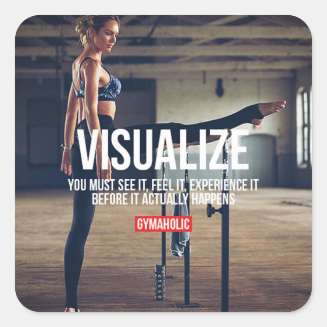 Adesivo Quadrado Gym Malhação Motivativo (Frente)