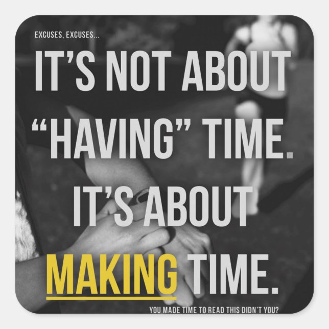 Adesivo Quadrado Gym Malhação Motivativo (Frente)