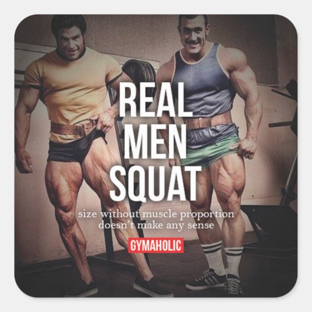 Adesivo Quadrado Gym Malhação Motivativo (Frente)