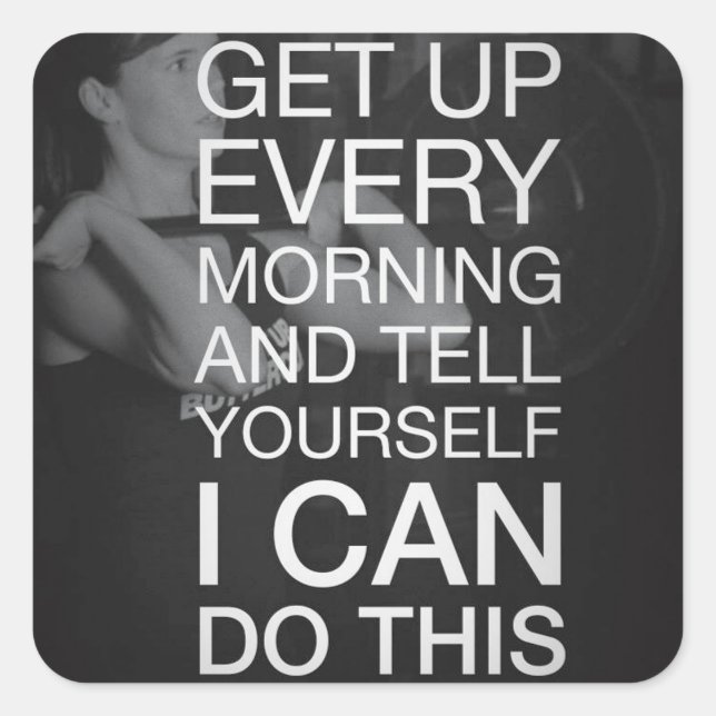 Adesivo Quadrado Gym Malhação Motivativo (Frente)