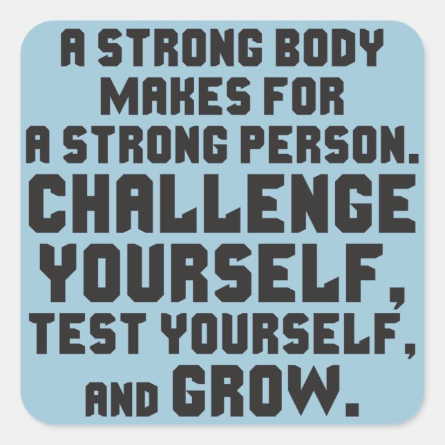 Adesivo Quadrado Gym Malhação Motivativo (Frente)