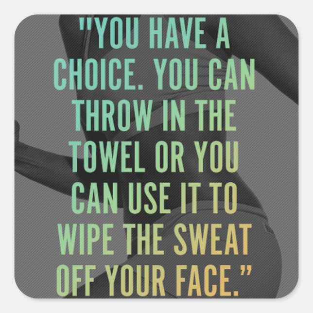 Adesivo Quadrado Gym Malhação Motivativo (Frente)