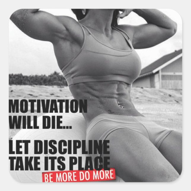 Adesivo Quadrado Gym Malhação Motivativo (Frente)