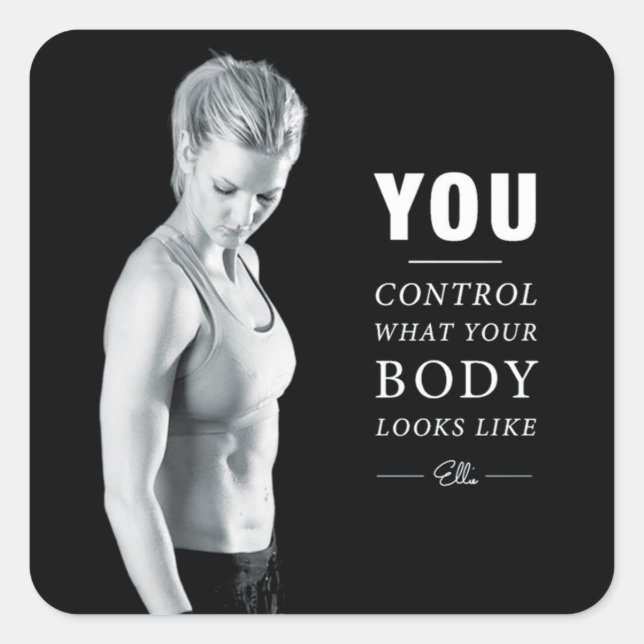 Adesivo Quadrado Gym Malhação Motivativo (Frente)