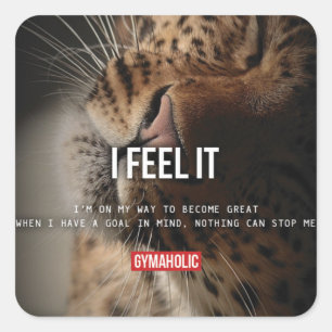 Adesivo Quadrado Gym Malhação Motivativo