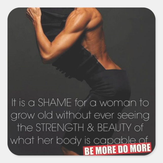 Adesivo Quadrado Gym Malhação Motivativo (Frente)