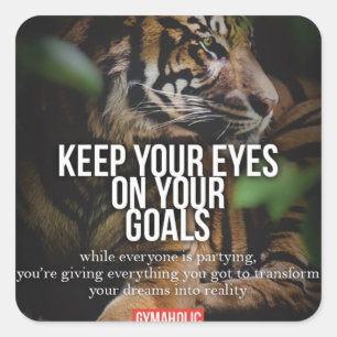 Adesivo Quadrado Gym Malhação Motivativo