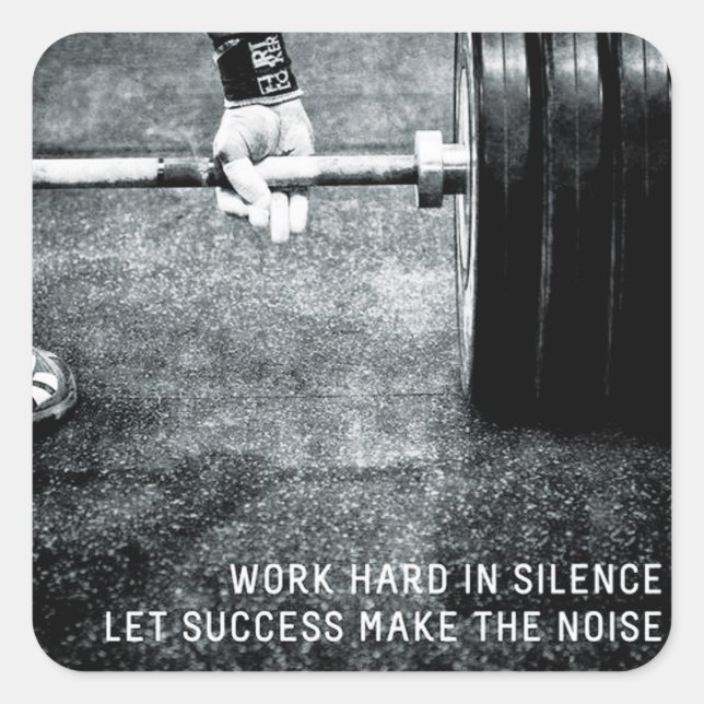 Adesivo Quadrado Gym Malhação Motivativo (Frente)