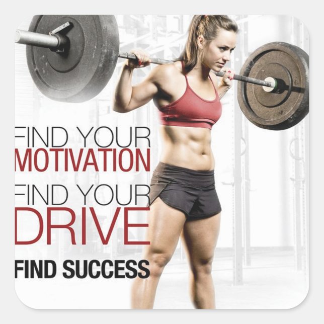 Adesivo Quadrado Gym Malhação Motivativo (Frente)