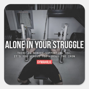 Adesivo Quadrado Gym Malhação Motivativo