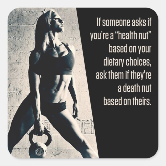 Adesivo Quadrado Gym Malhação Motivativo (Frente)