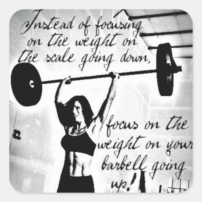 Adesivo Quadrado Gym Malhação Motivativo (Frente)