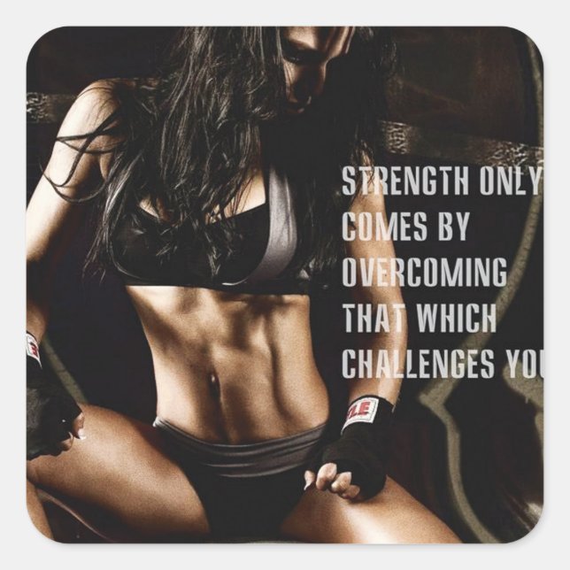 Adesivo Quadrado Gym Malhação Motivativo (Frente)