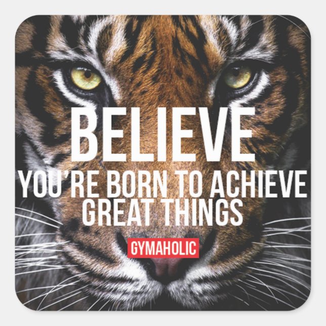 Adesivo Quadrado Gym Malhação Motivativo (Frente)