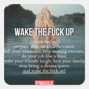 Adesivo Quadrado Gym Malhação Motivativo