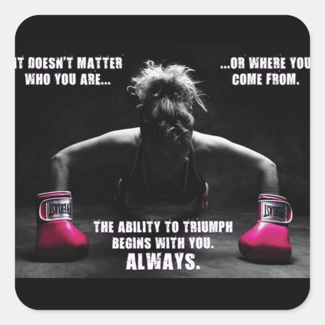 Adesivo Quadrado Gym Malhação Motivativo (Frente)