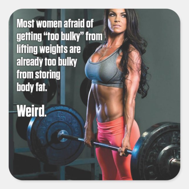 Adesivo Quadrado Gym Malhação Motivativo (Frente)