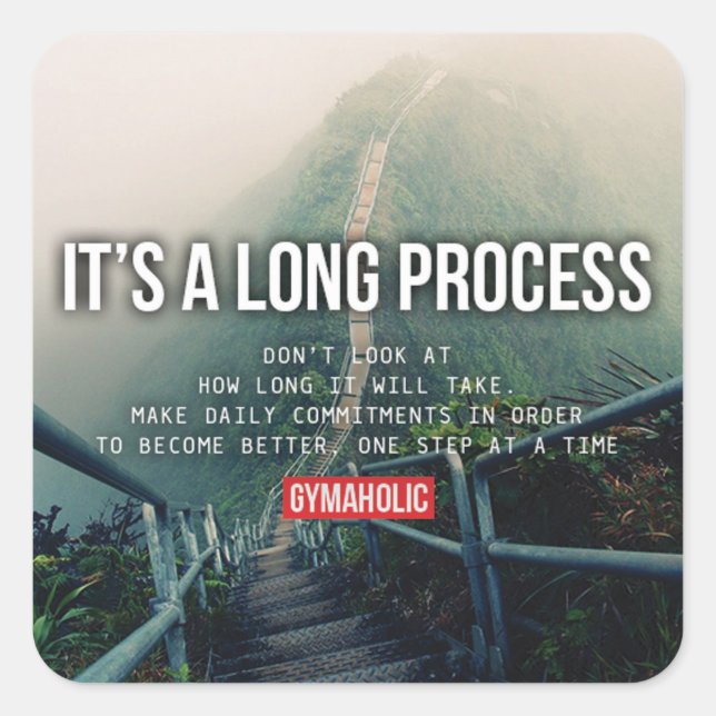 Adesivo Quadrado Gym Malhação Motivativo (Frente)