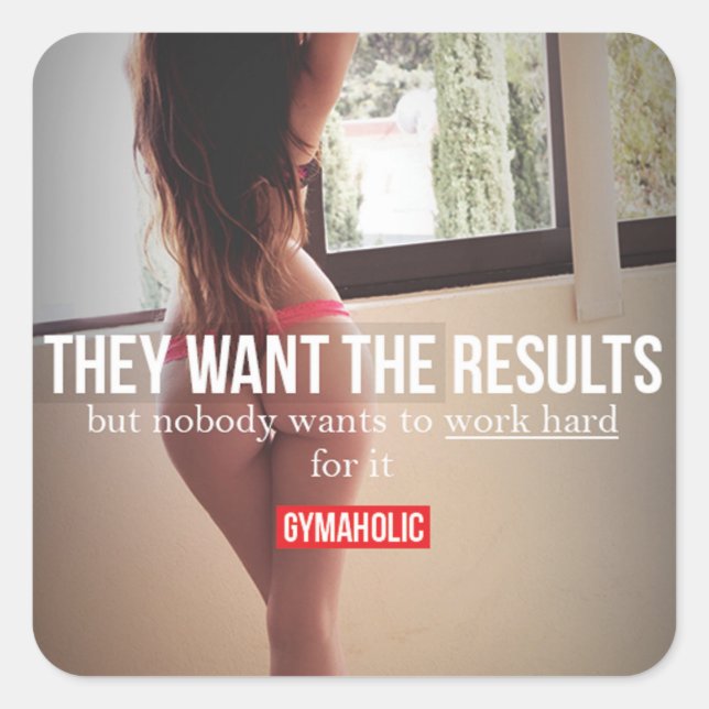 Adesivo Quadrado Gym Malhação Motivativo (Frente)