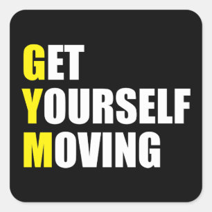 Adesivo Quadrado GYM - Movimente-Se - Motivação do Workout