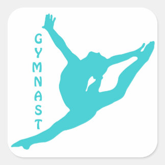 Adesivo Quadrado Gymnast Teal Sticker