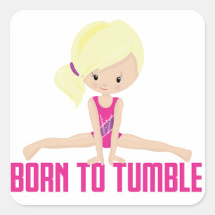 Adesivo Quadrado Gymnast - Vinheta Loura Quadrada