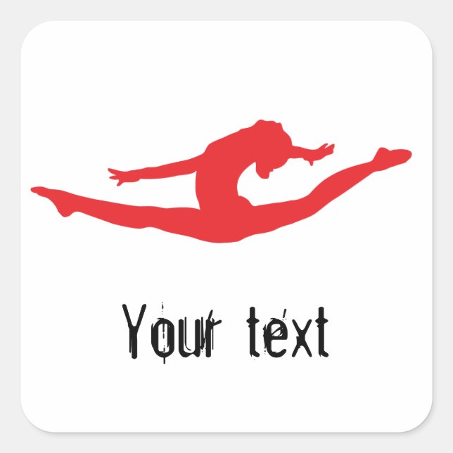 Adesivo Quadrado Gymnastics Dance Cheer Stickers (Frente)