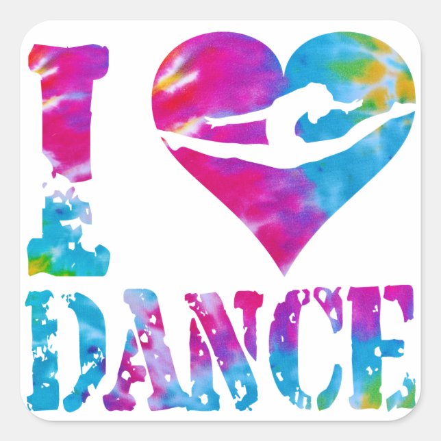 Adesivo Quadrado Gymnastics Dance Cheer Stickers (Frente)