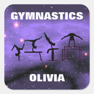 Adesivo Quadrado Gymnastics Evansics Stickers