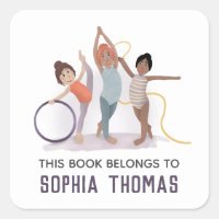 Gymnastics Kids Bookplate, um livro bonito