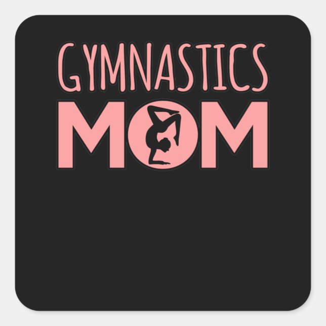 Adesivo Quadrado Gymnastics Mom Gymnast Gymnastic Sports Lover Grap (Frente)