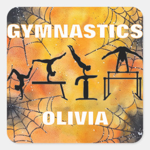 Adesivo Quadrado Gymnastics Spooky Spiderweb Halloween