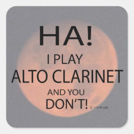 Adesivo Quadrado Ha Alto Clarinet Square Sticker