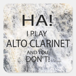 Adesivo Quadrado Ha Alto Clarinet Square Sticker