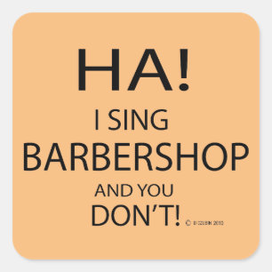 Adesivo Quadrado Ha Barbershop Square Sticker