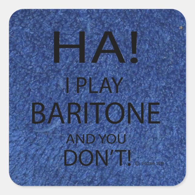 Adesivo Quadrado Ha Baritone Square Sticker (Frente)