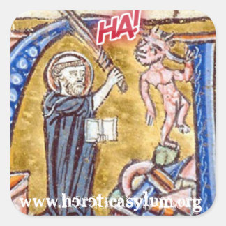 Adesivo Quadrado HA! Com o diabo!