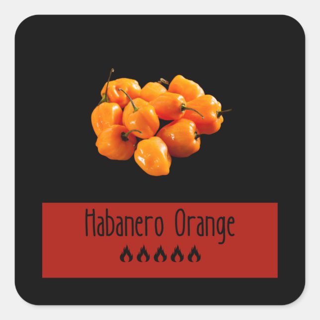 Adesivo Quadrado Habanero Orange (Frente)