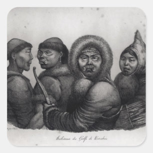 Adesivo Quadrado Habitantes do golfo de Kotzebue