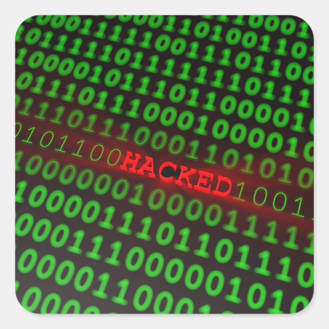 Adesivo Quadrado Hackeado (Frente)