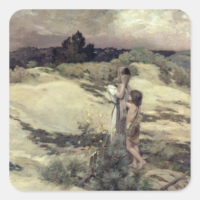 Adesivo Quadrado Hagar e Ishmael (Frente)