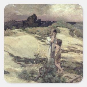 Adesivo Quadrado Hagar e Ishmael