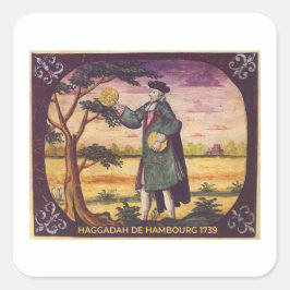 Adesivo Quadrado Haggada Passover Seder Pesach matzhah, Matzo