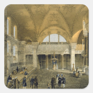 Adesivo Quadrado Haghia Sophia, placa 9: a galeria imperial nova,
