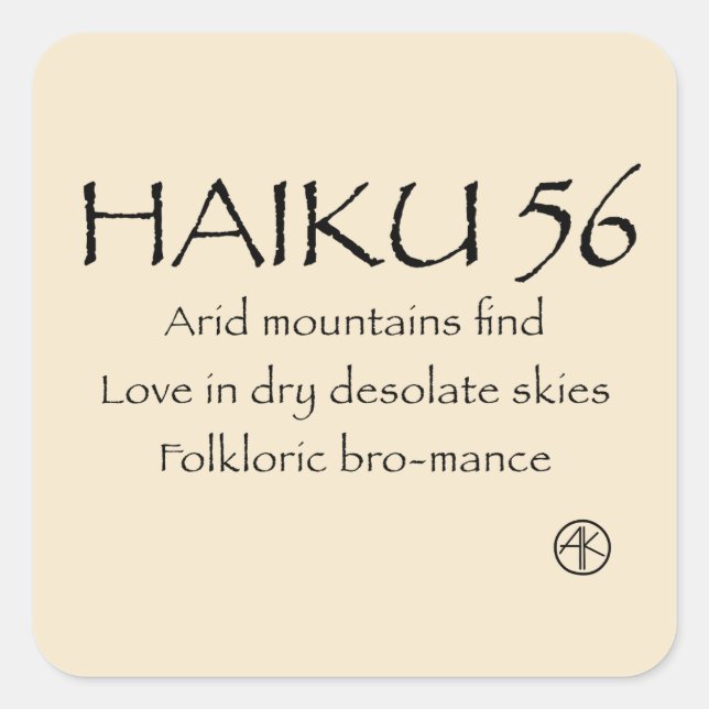 ADESIVO QUADRADO HAIKU 56 (Frente)