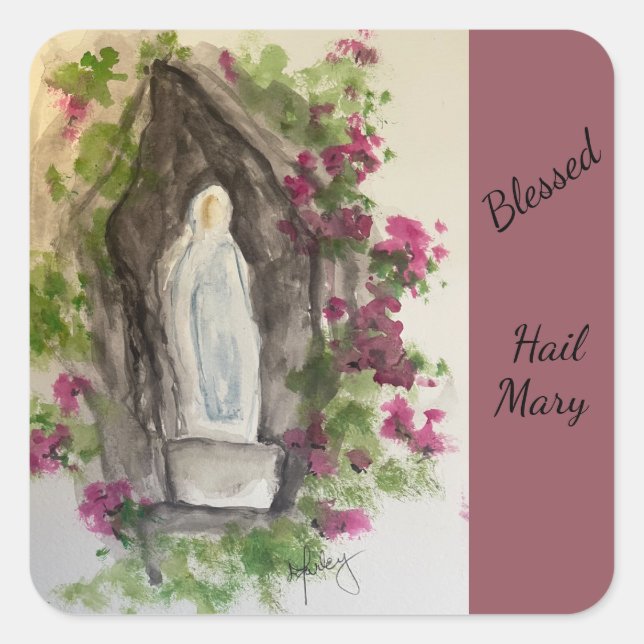 Adesivo Quadrado Hail Mary Square Sticker (Frente)