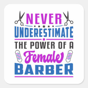 Adesivo Quadrado Hair Stylist Barber Scissors Hairdresser Gift Idea