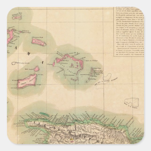 Adesivo Quadrado Haiti e República Dominicana Set 68 (Frente)