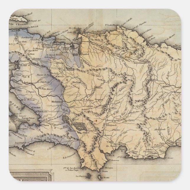 Adesivo Quadrado Haiti ou Santo Domingo (Frente)