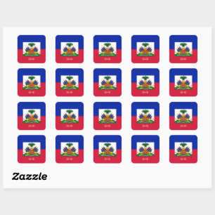 Adesivo Quadrado Haiti Patriótico & Feriado Haitiano, viagem / espo